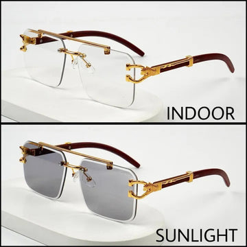 Solar Magic Cheetah Glasses Transition Photo Sun Shades for Both Men and Women